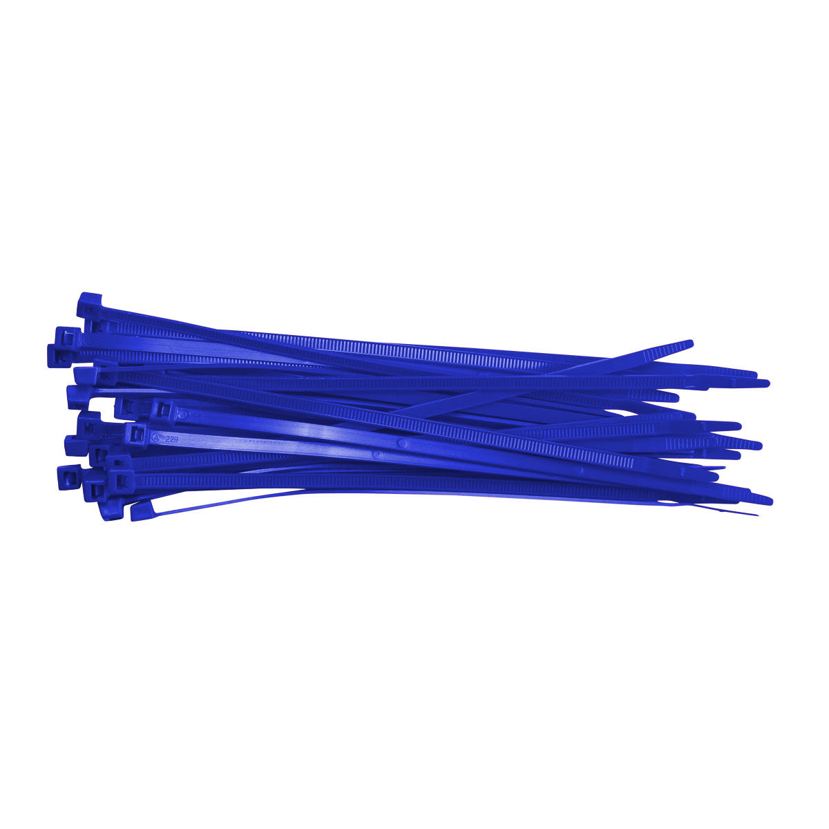 NYLON CABLE TIES 3.6X205MM BLU PK100