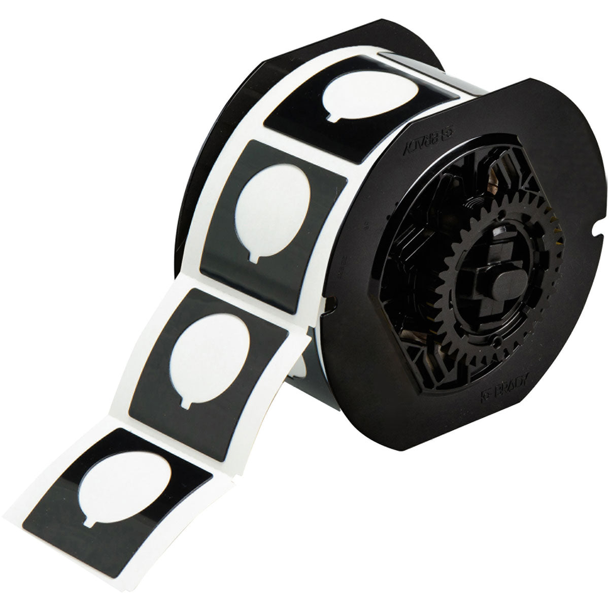 Label Polyester 1.8in x 1.8in BK 190/RL