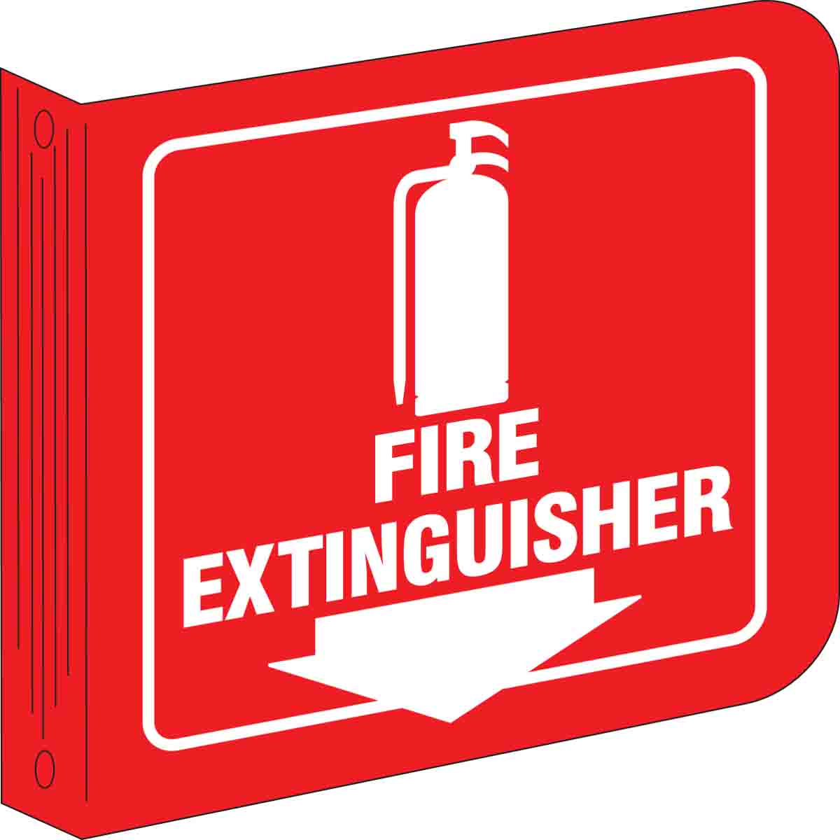 PRINZING L SIGN FIRE EXTINGUISHER WHITE