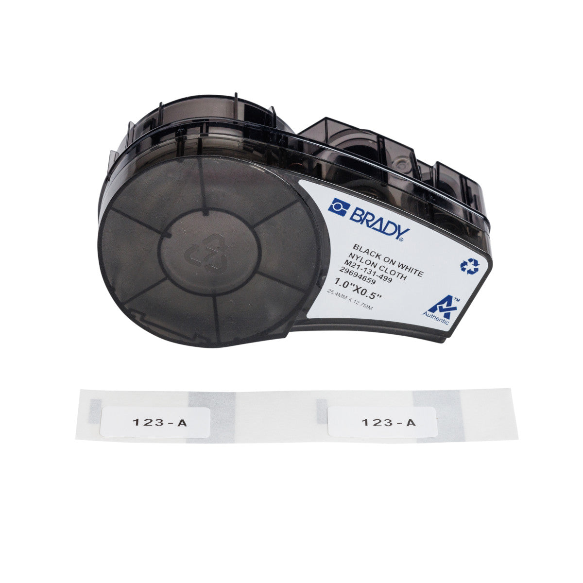 M21 Nylon Labels 0.5 x 1 BK/WH