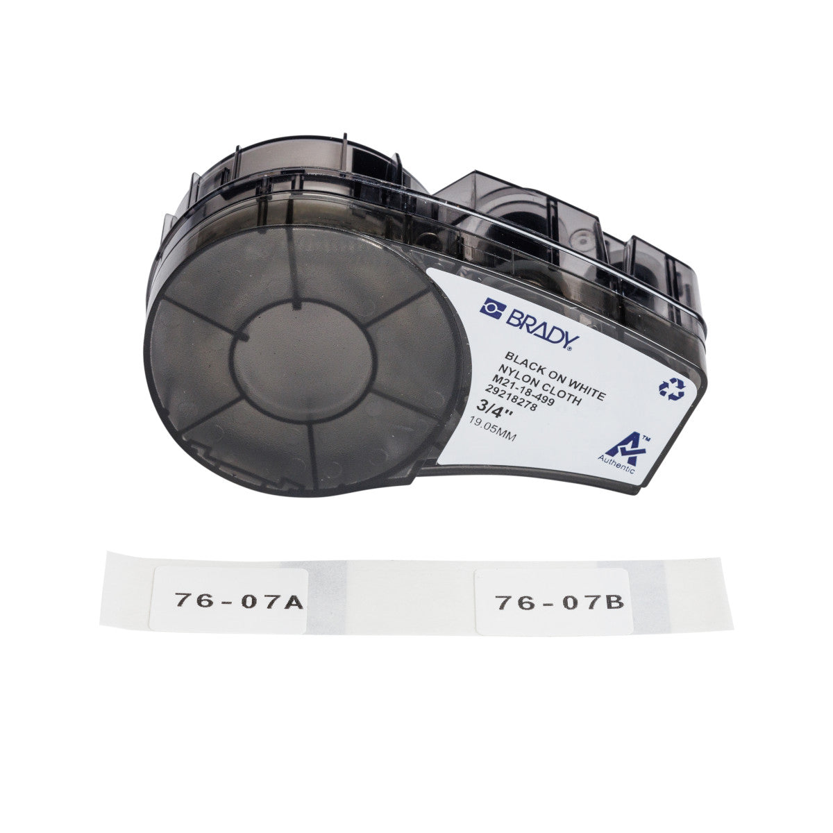 M21 Nylon Labels 0.75 x 1 BK/WH