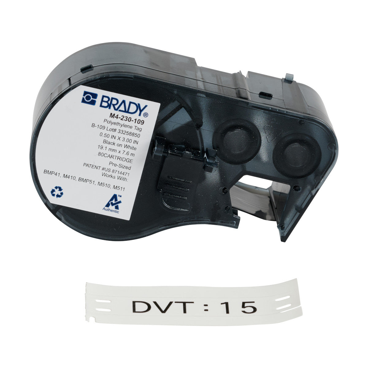 Tear-Resistant Tags 3 x 0.5 QTY 80 BK/WT