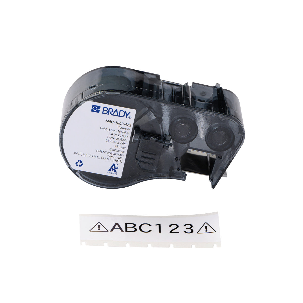 Polyester Label 1 in W x 25 ft L