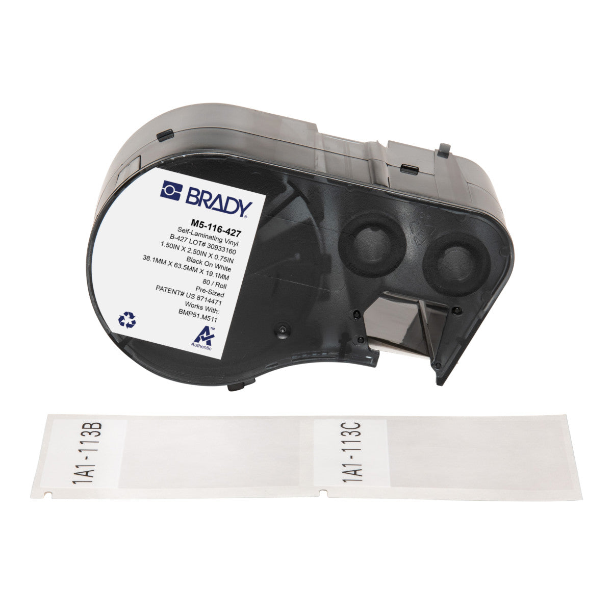 SelfLam Vinyl Wrap Lbls 2.5x1.5 RL/80