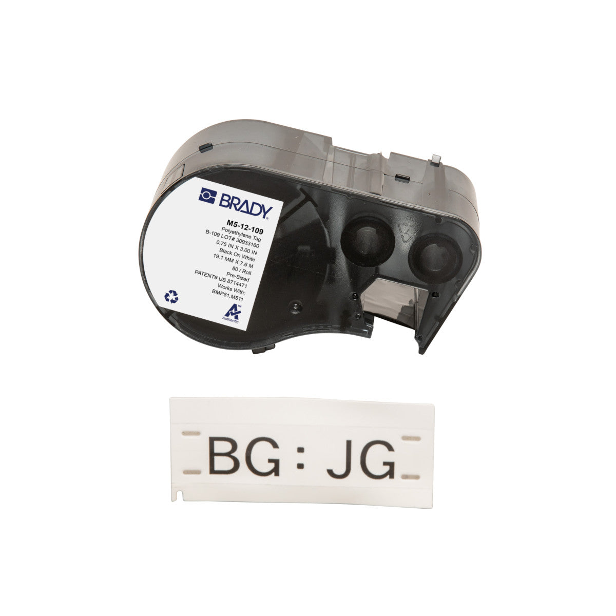 Tear Resistant Tags 0.75x3 BK/WT QTY 80