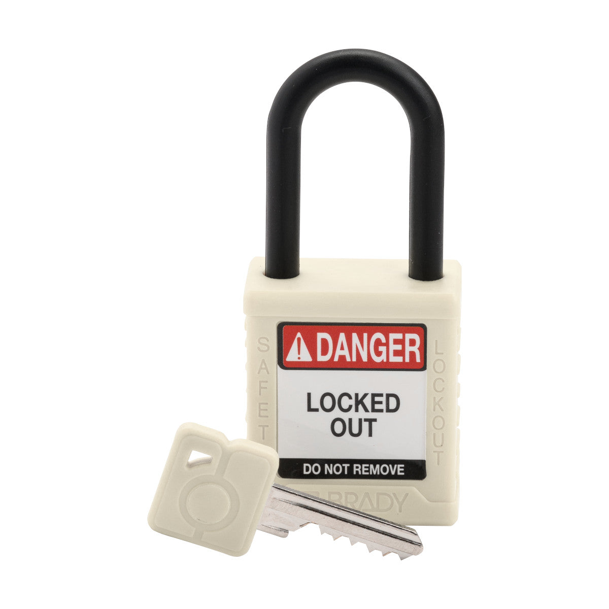 Nylon Padlock KD Plastic Shackle WHT Ea