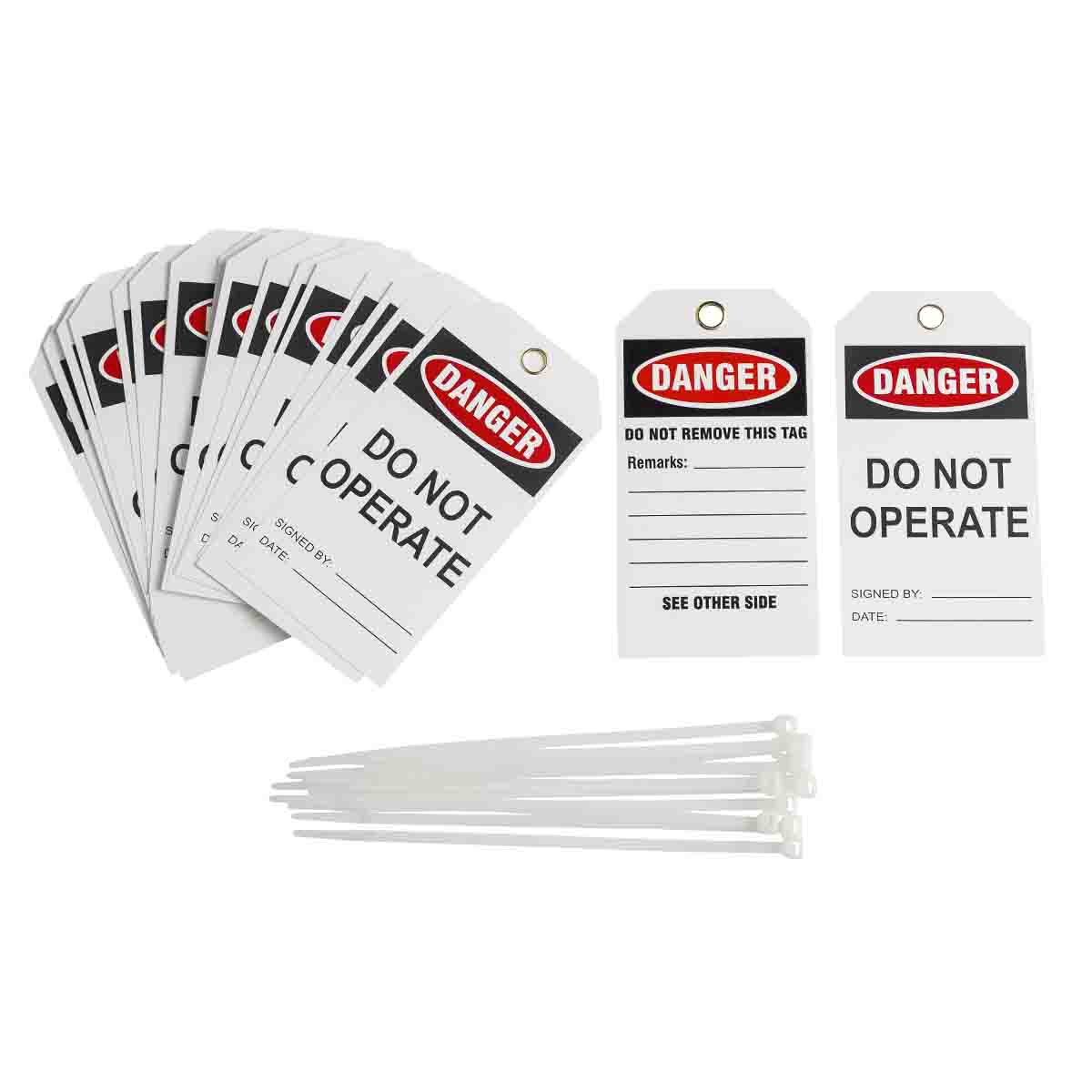 TAG DANGER DO NOT OPERATE POLYESTER 25PK