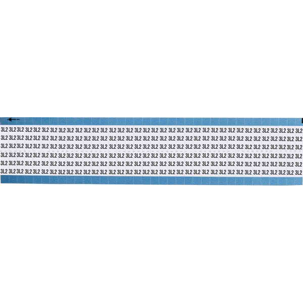 Wire Marker 0.75in H x 0.36in W, 3L2
