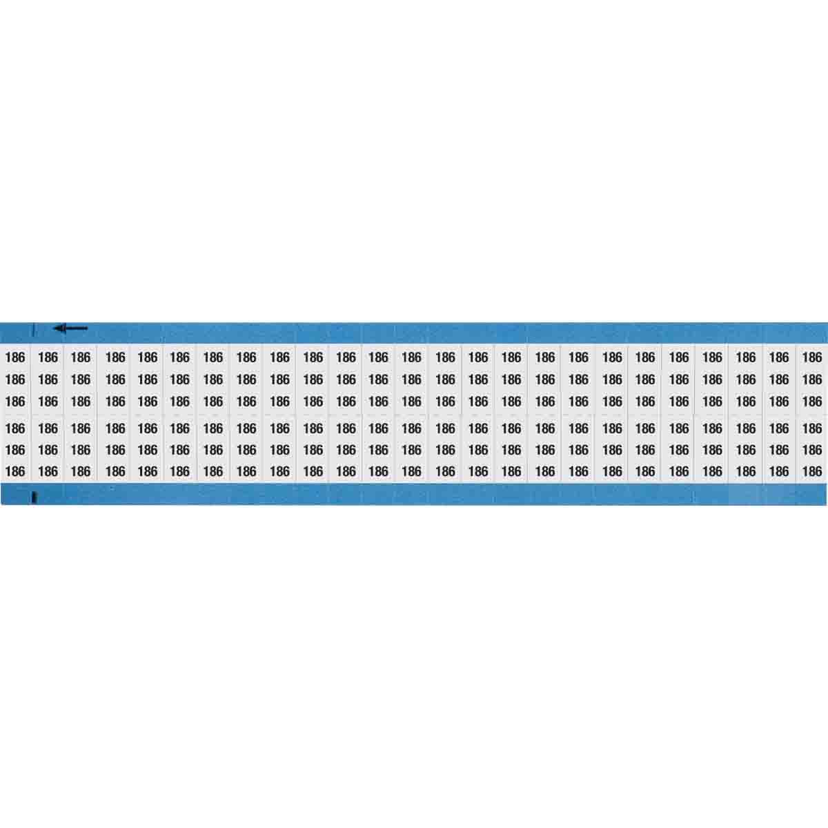 Wire Marker 0.75in H x 0.36in W, 186