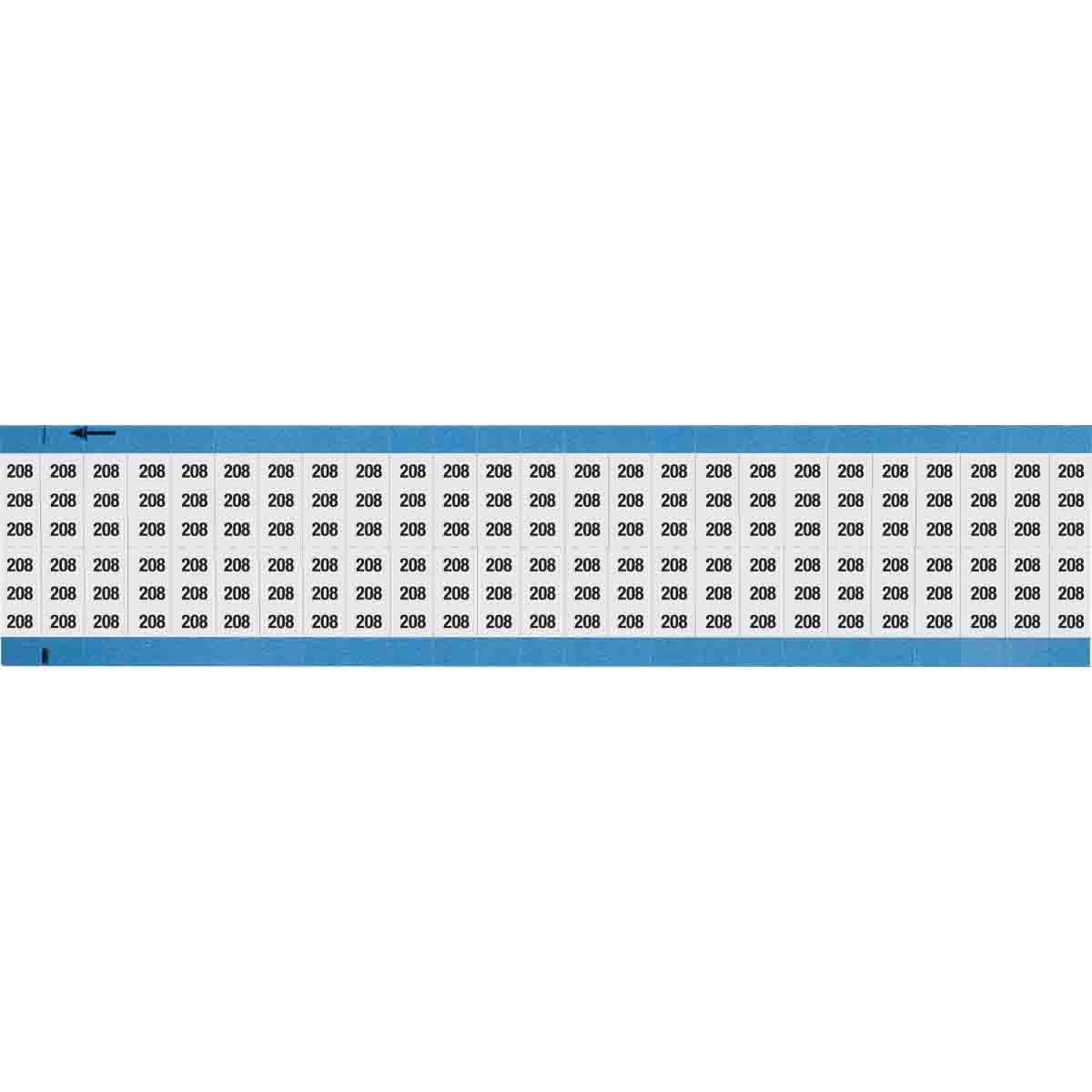 Wire Marker 0.75in H x 0.36in W, 208