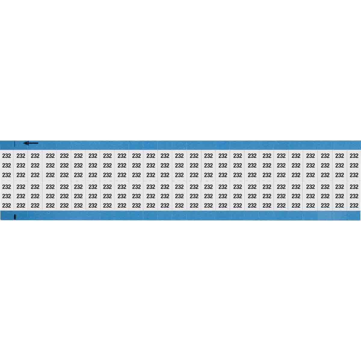 Wire Marker 0.75in H x 0.36in W, 232