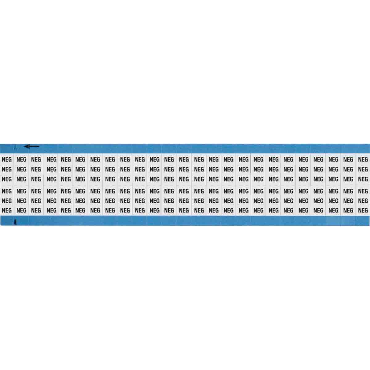 Wire Marker 0.75in H x 0.36in W, NEG