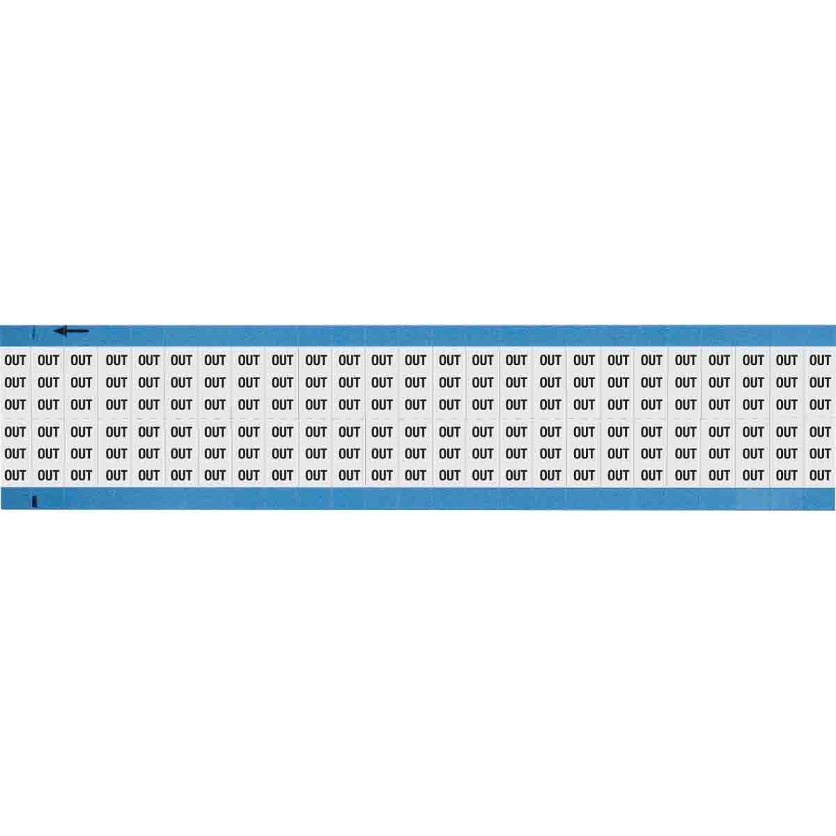 Wire Marker 0.75in H x 0.36in W, OUT