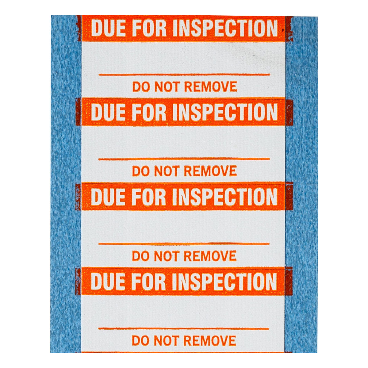 Ins Due Lbls Cloth Orange on Wh 25Pk
