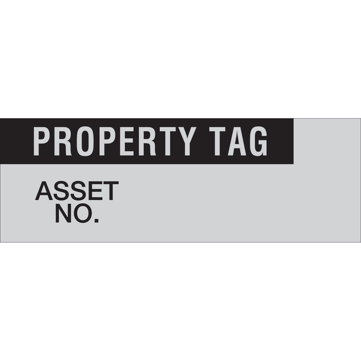 Property Tag Lbls Alum Foil BlK/Slv 25Pk