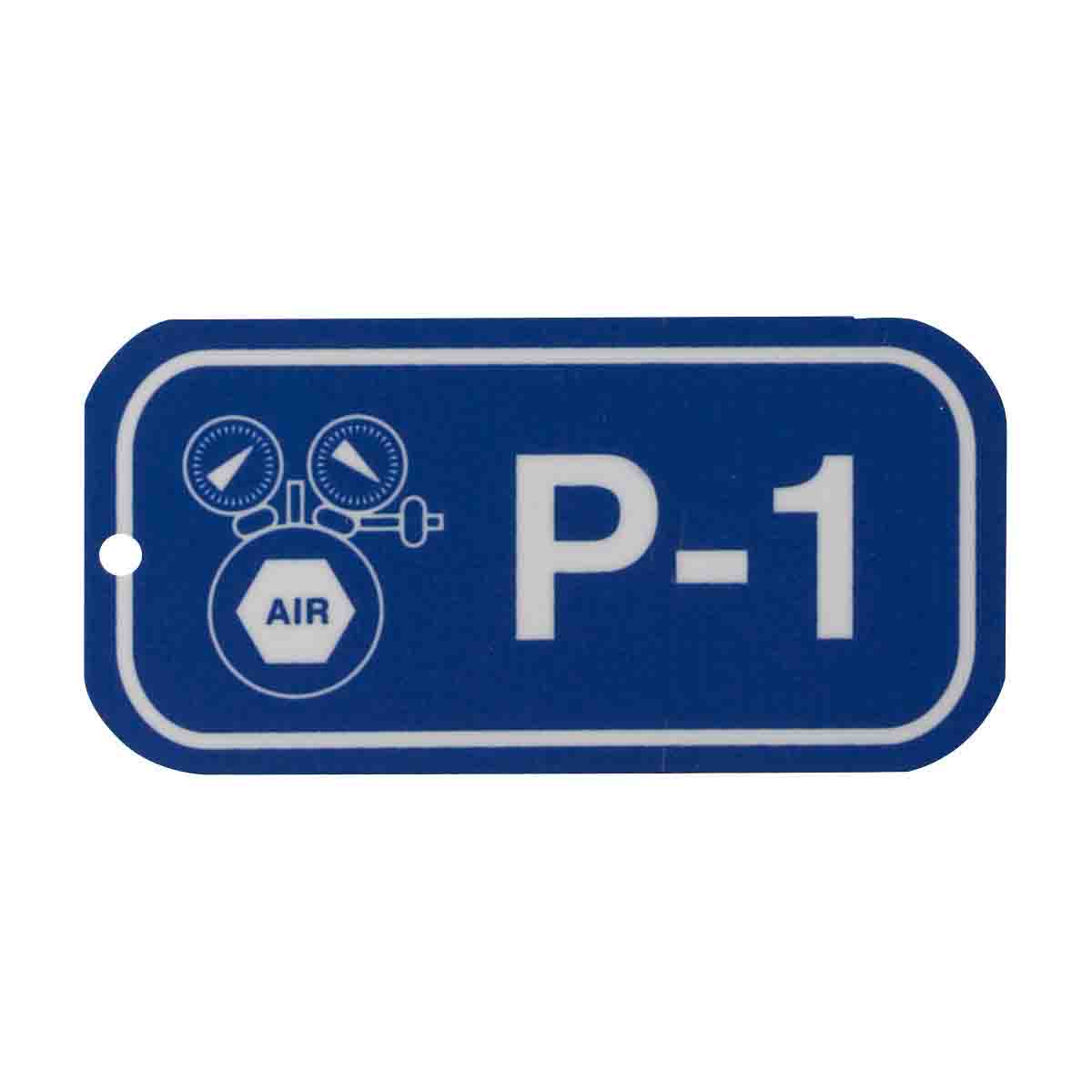 1.5"X3" ENERGY TAGS WHT/BLU,P-1, 25/PK