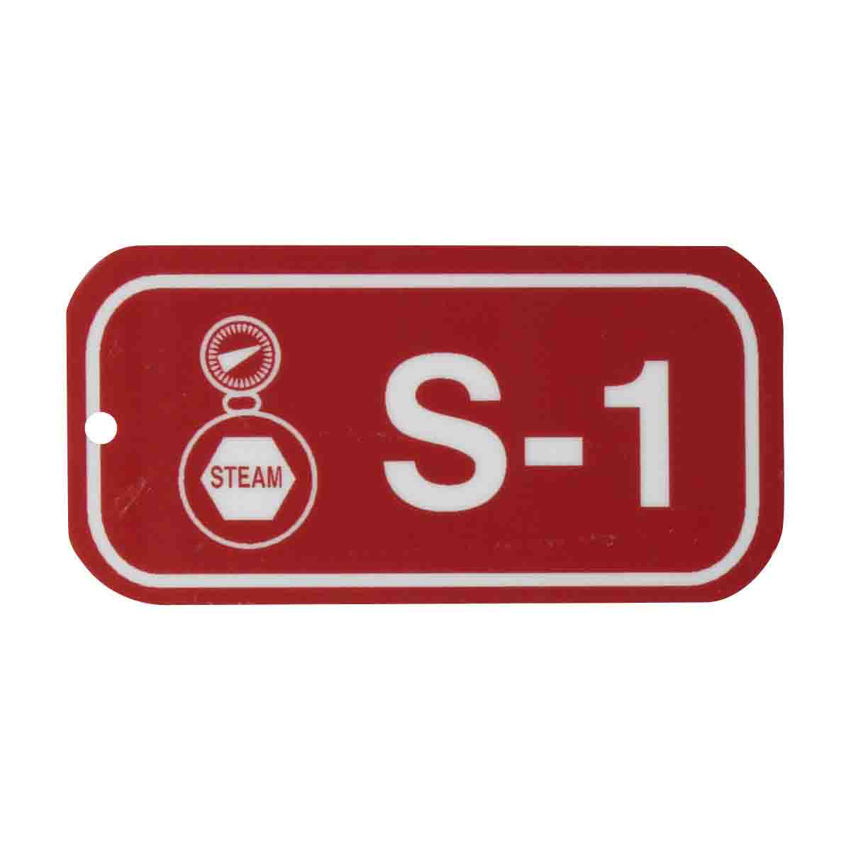 1.5"X3" ENERGY TAGS WHT/RED,S-1, 25/PK