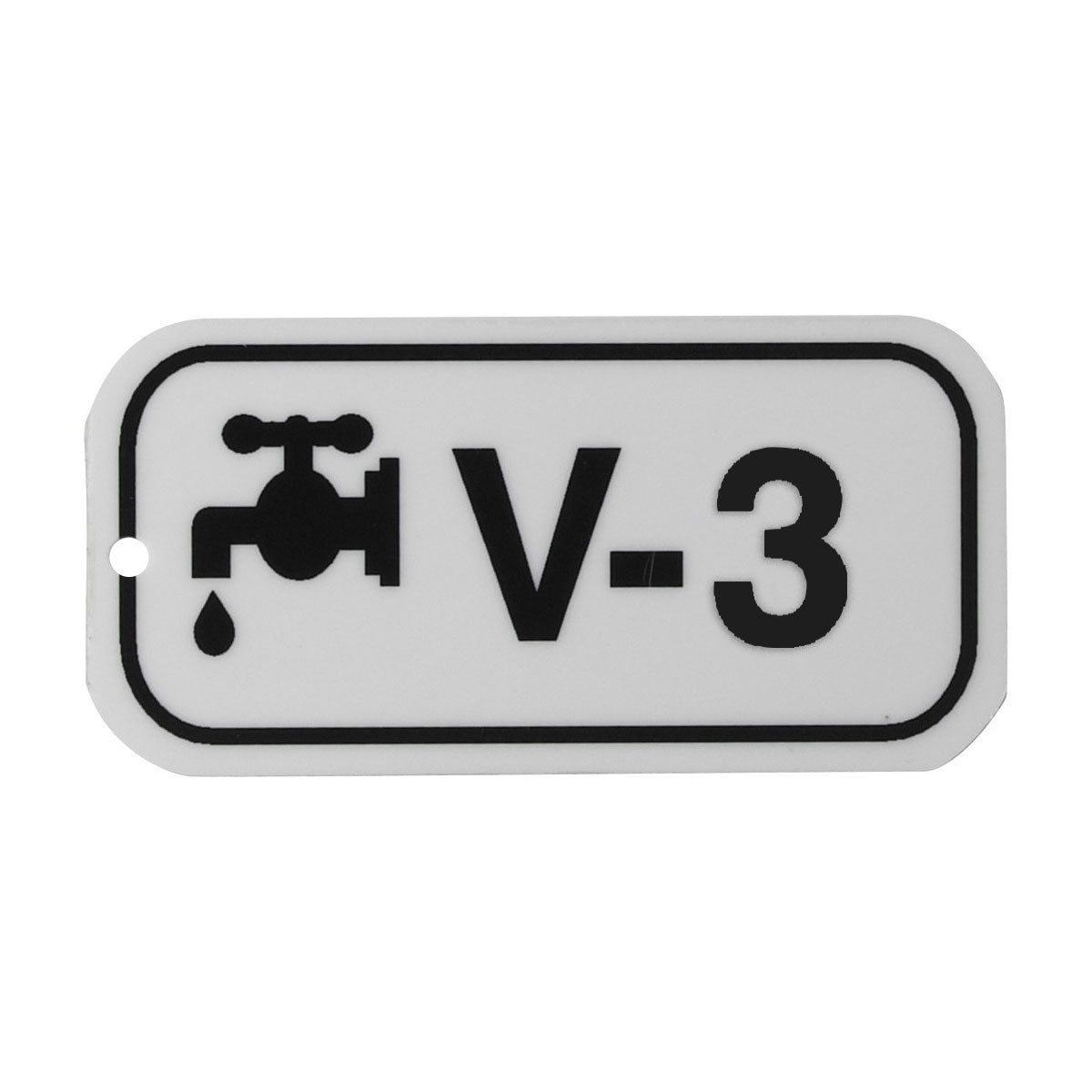 1.5"X3" ENERGY TAGS BLK/WHT,V-3, 5/PK