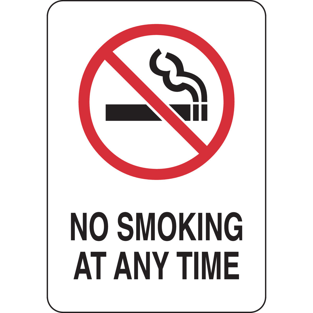 B401 10X7 BLK,RED/WHT NO SMOKING ANY....