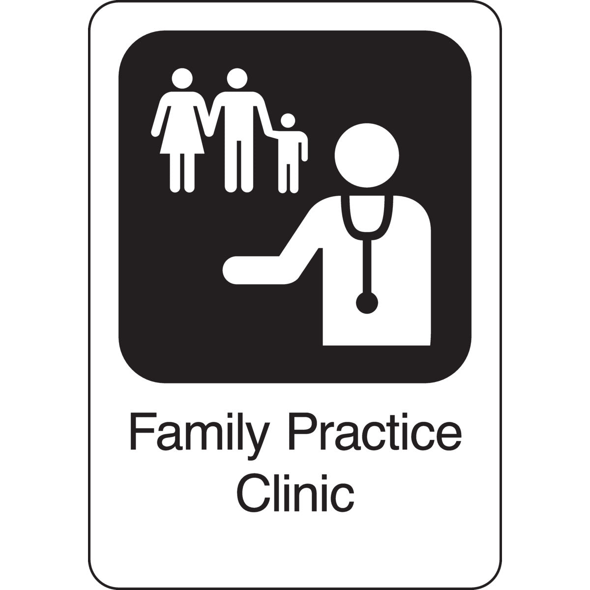 B401 FAMILY PRACTICE 10"HX7"W PIC W/TEXT