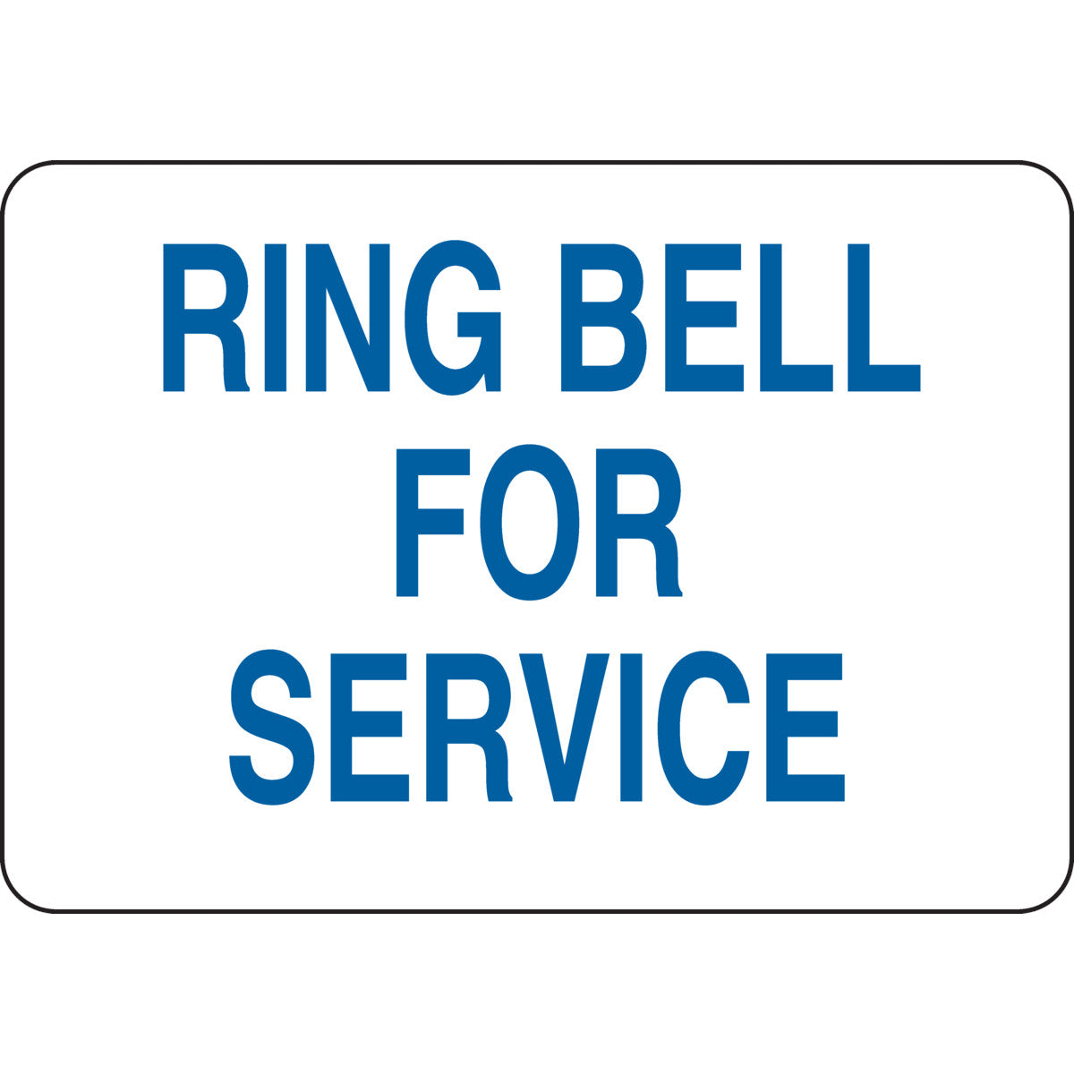 B302 7X10 BLU/WHT RING BELL FOR SERVICE