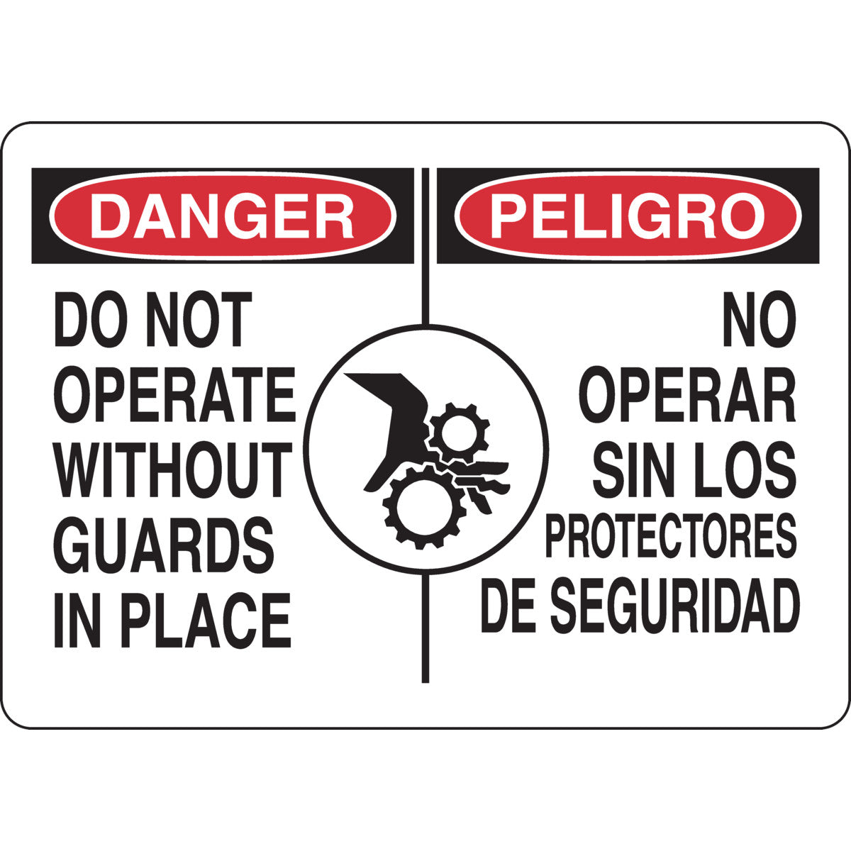 B401 10X14 BLK/RED/WHT BILING/DANGER DO