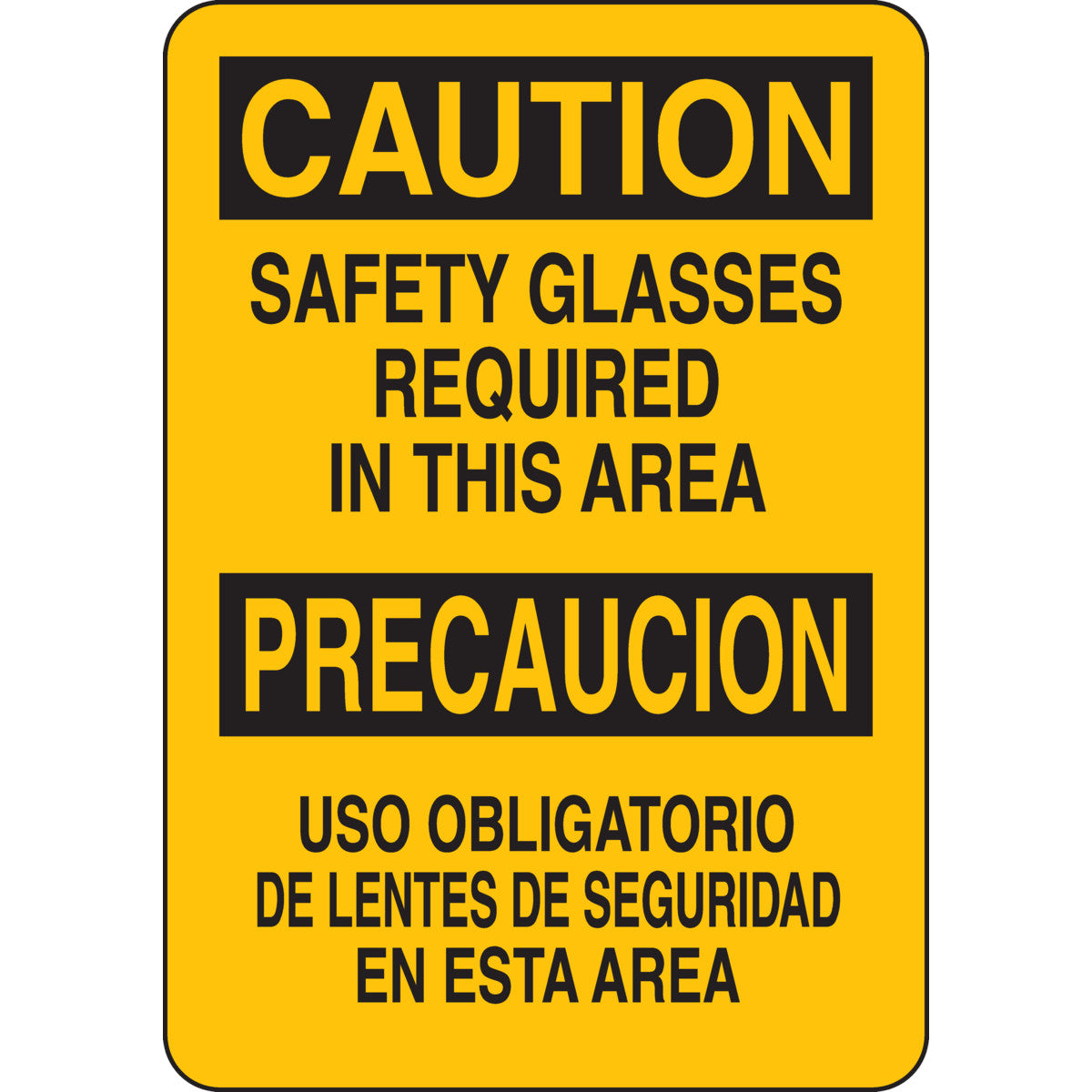 B302 10X7 BLK/YEL BILING/CAUTION SAFE