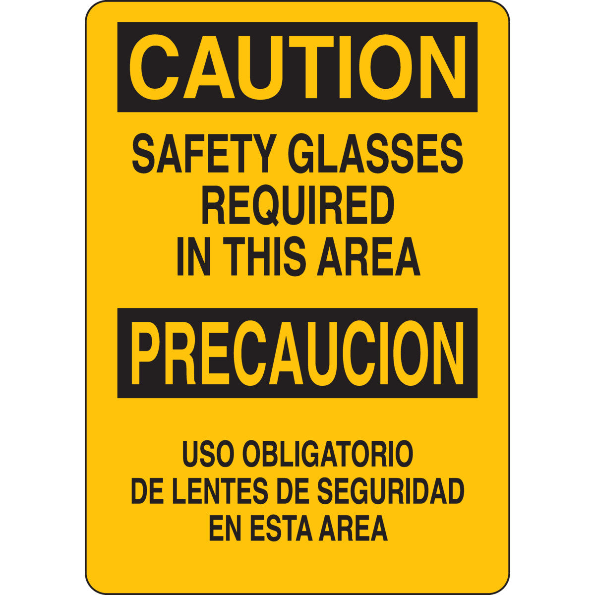 B302 14X10 BLK/YEL BILING/CAUTION SAFE