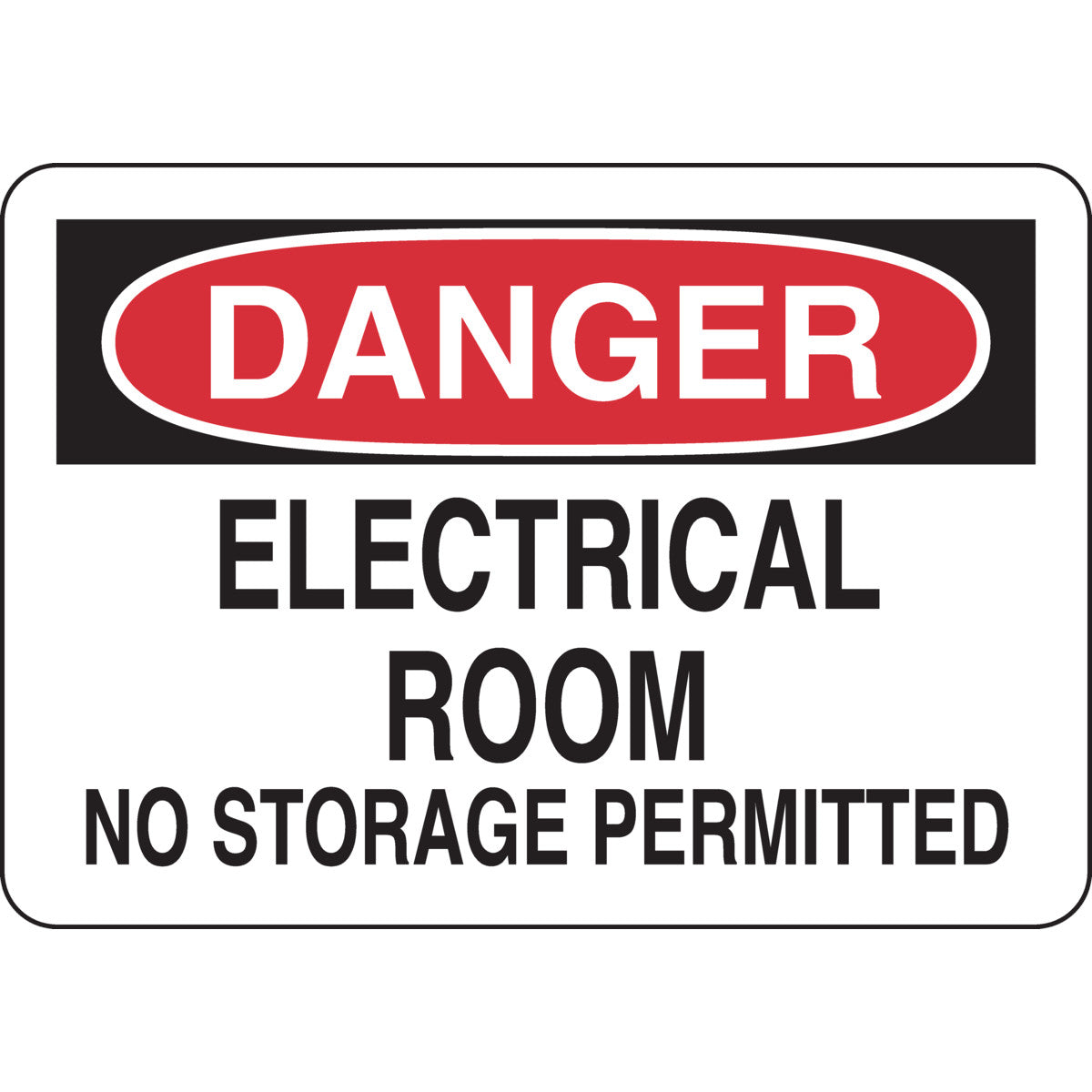 B302 7X10 BLK/RED/WHT DANGER ELECTRICAL