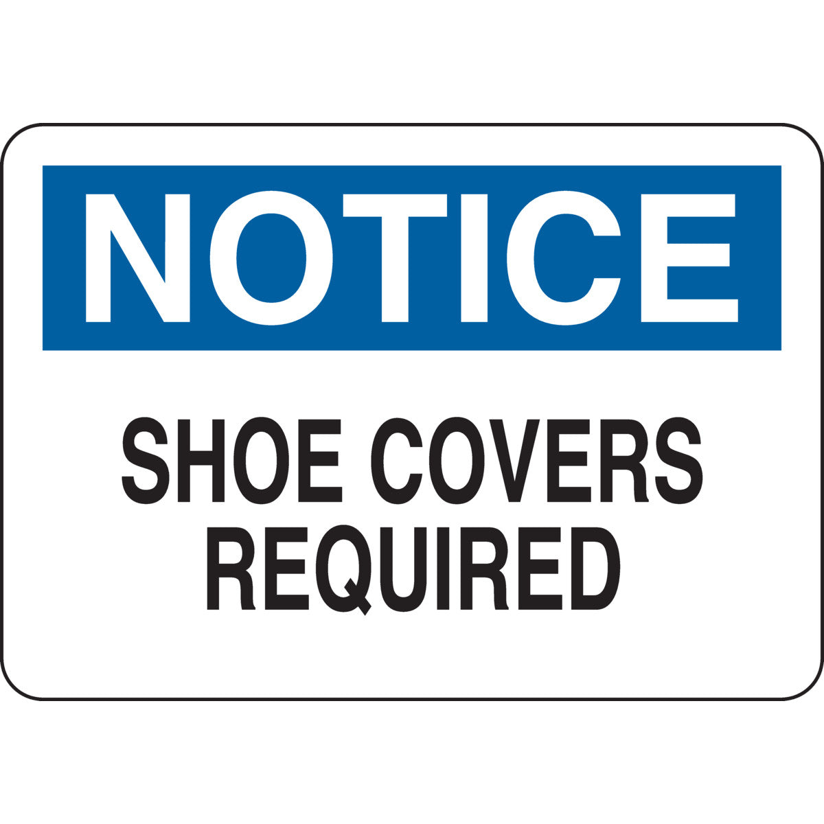 B302 7X10 BLK/BLU/WHT NOTICE SHOE COVERS