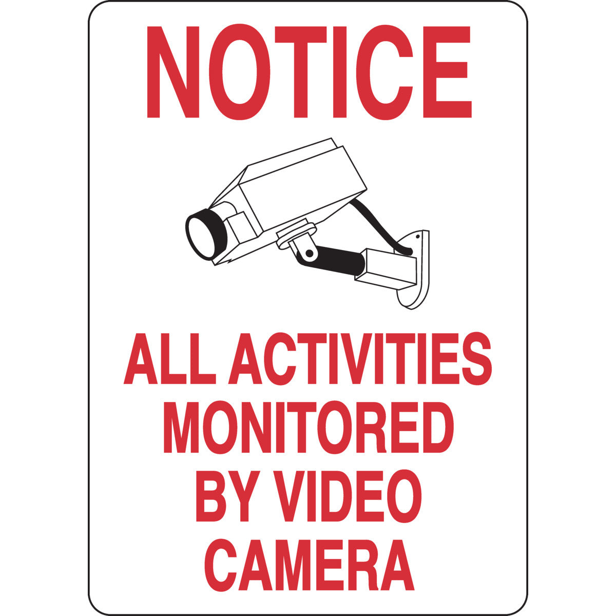 B302 14X10 BLK/RED/WHT NOTICE ALL