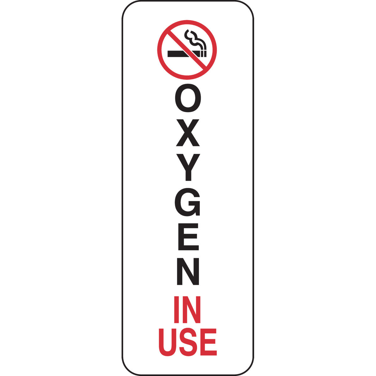 B302 10X3.5 BLK/RED/WHT OXYGEN IN USE