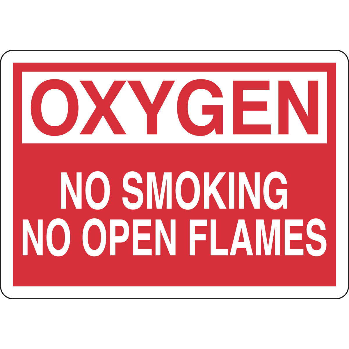 Sign 7X10 B401 NO SMOKING NO OPEN FLAMES