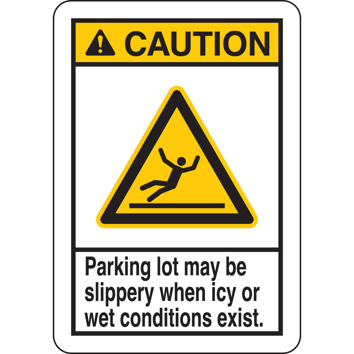 B401 10X7 ANSI BLK,YEL/WHT PARKING LOT