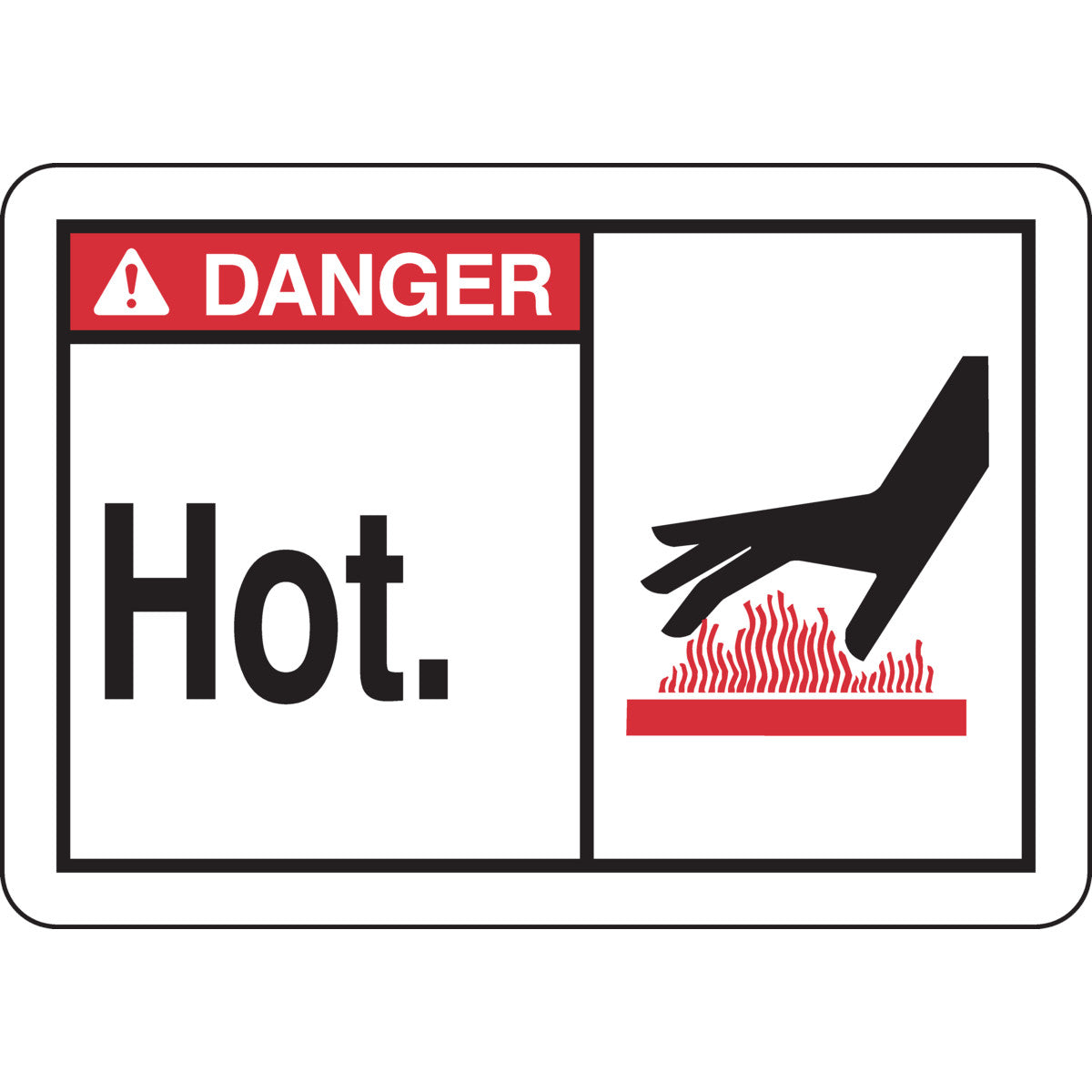 B401 7X10 ANSI BLK,RED/WHT HOT