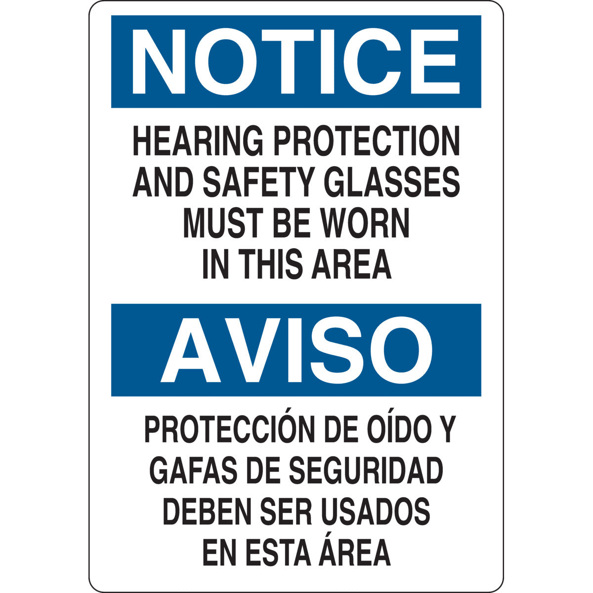 B302 10X7 BLK/BLU/WHT BILING/NOTICE HEAR