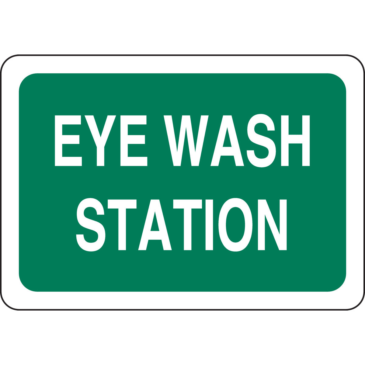 B401, 7H X10W, GRN/WHT,EYE WASH STATION