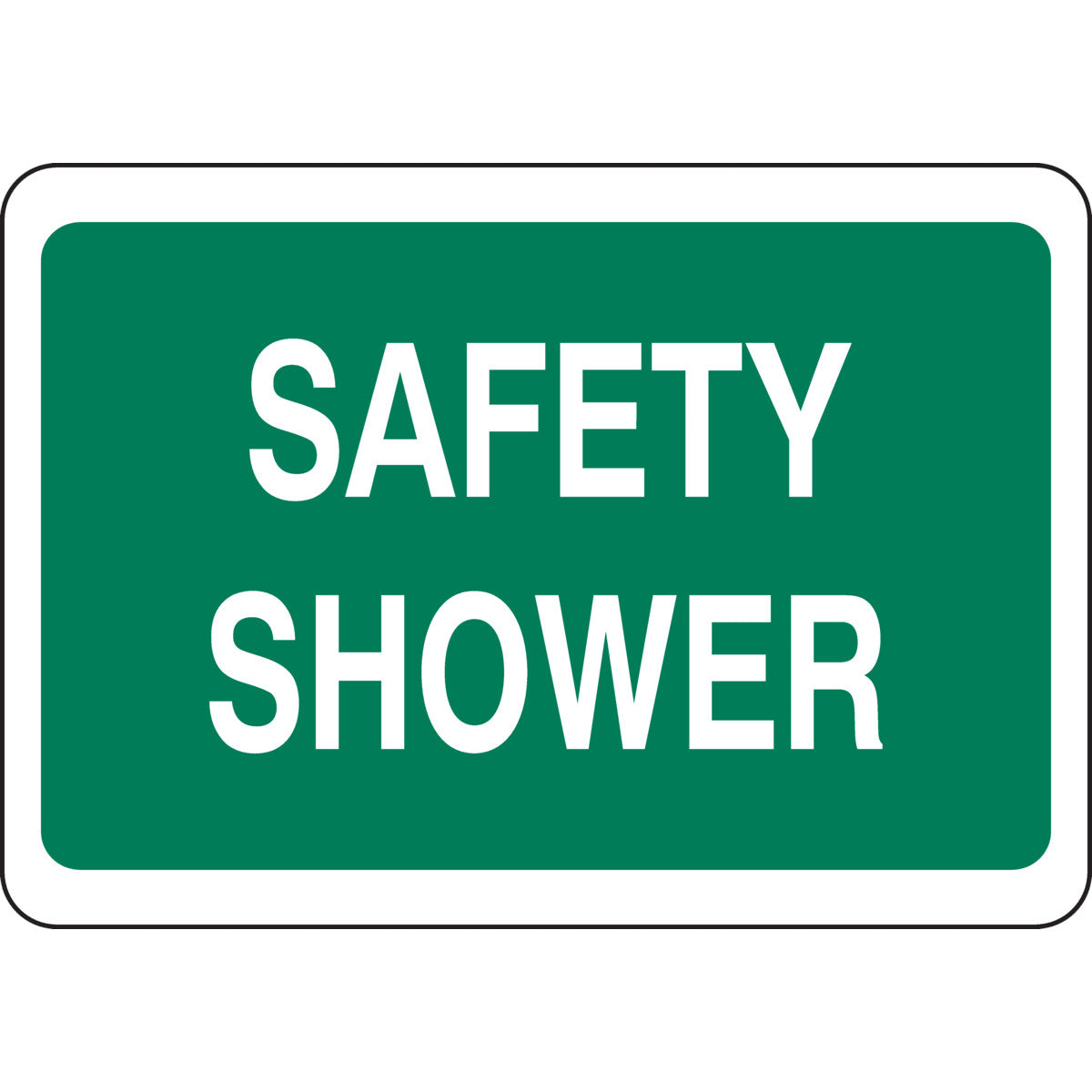 B401 7X10 WHT/GRN SAFETY SHOWER