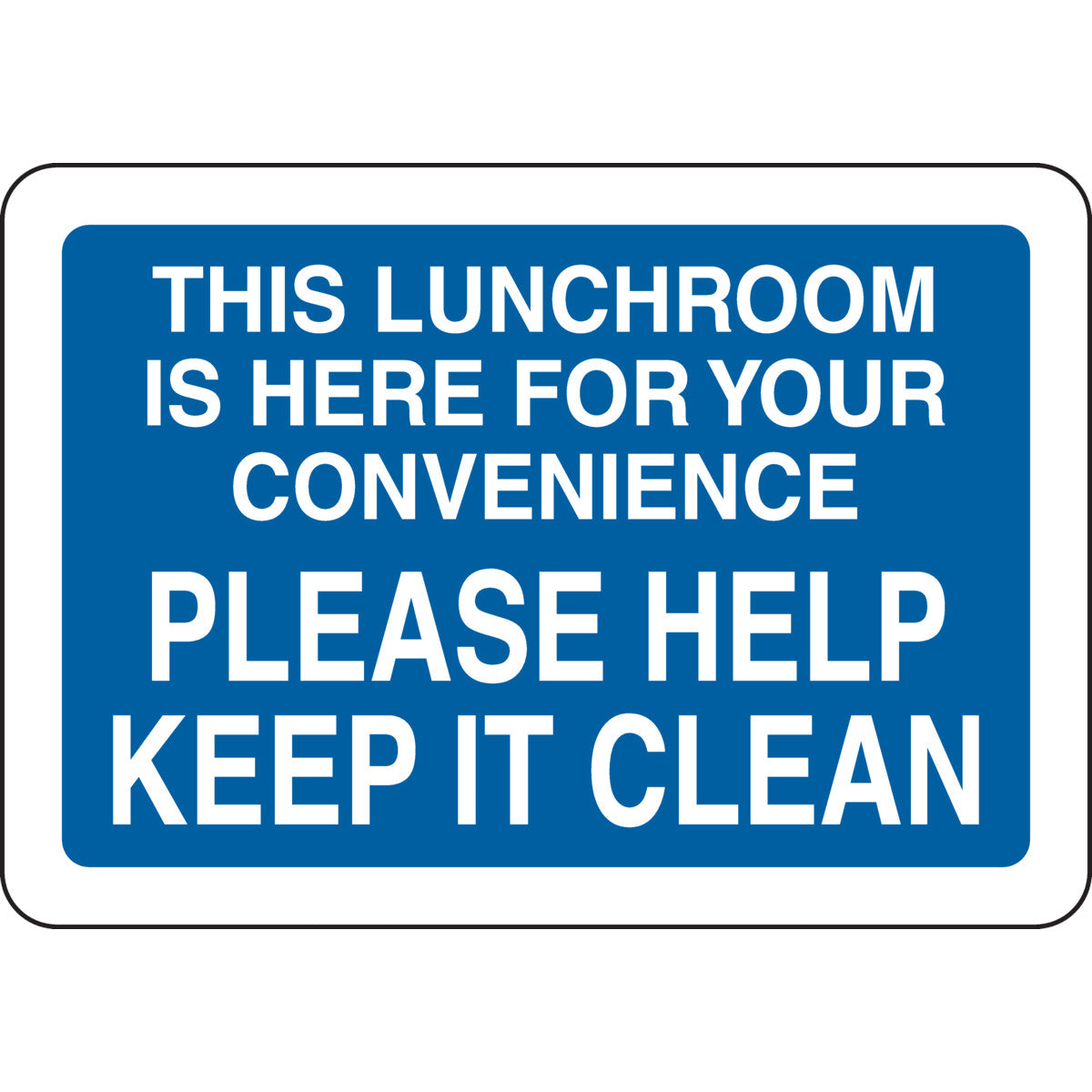 B401 7X10 WHT/BLU THIS LUNCHROOM IS HERE