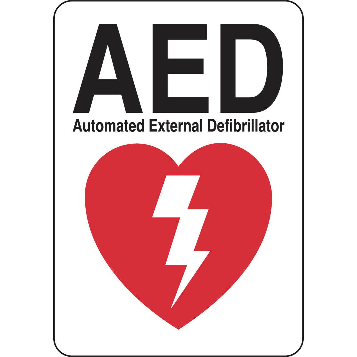 Sign 7X10 B401 AED