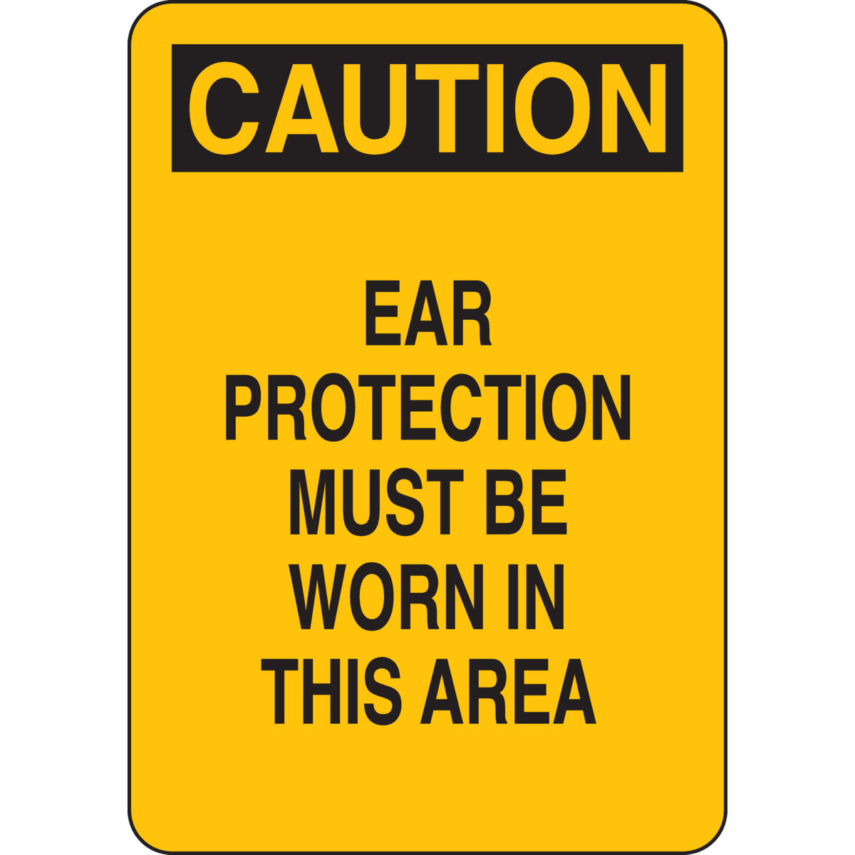 B401 10X7 BLK/YEL CAUTION