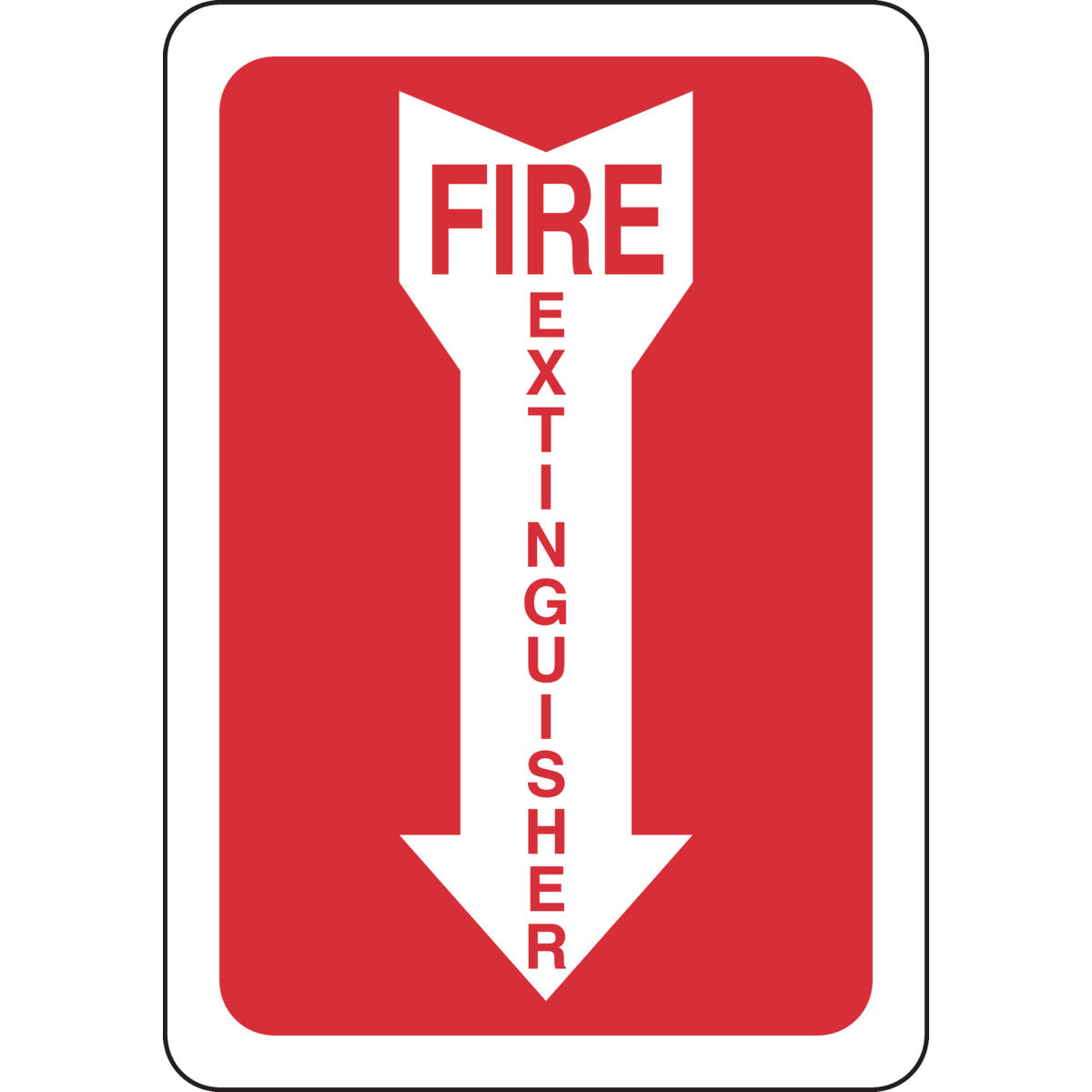 B401,10H X 7W, RED/WHT,FIRE EXTINGUISHER