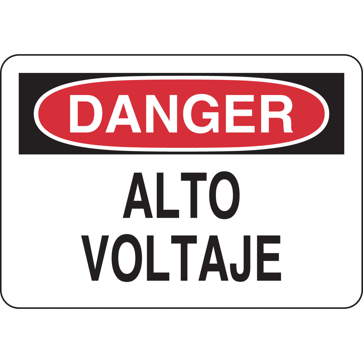 B401 7X10 RED/BLK/WHT DANGER/SPANISH