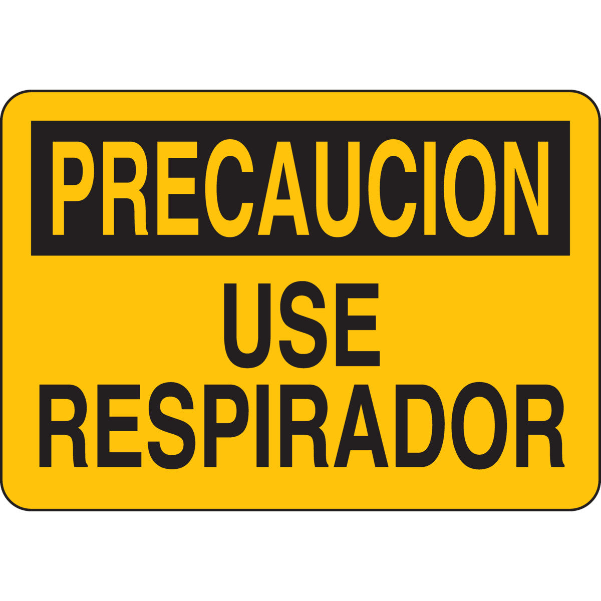 SPANISH/CAUT WEAR RESPIRATOR