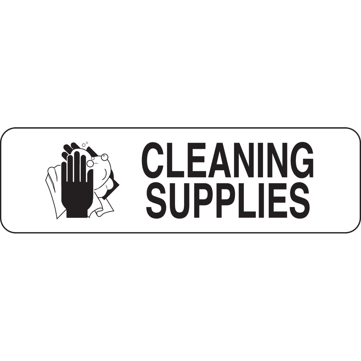 Label 3.5X12 B302 CLEANING SUPPLIES
