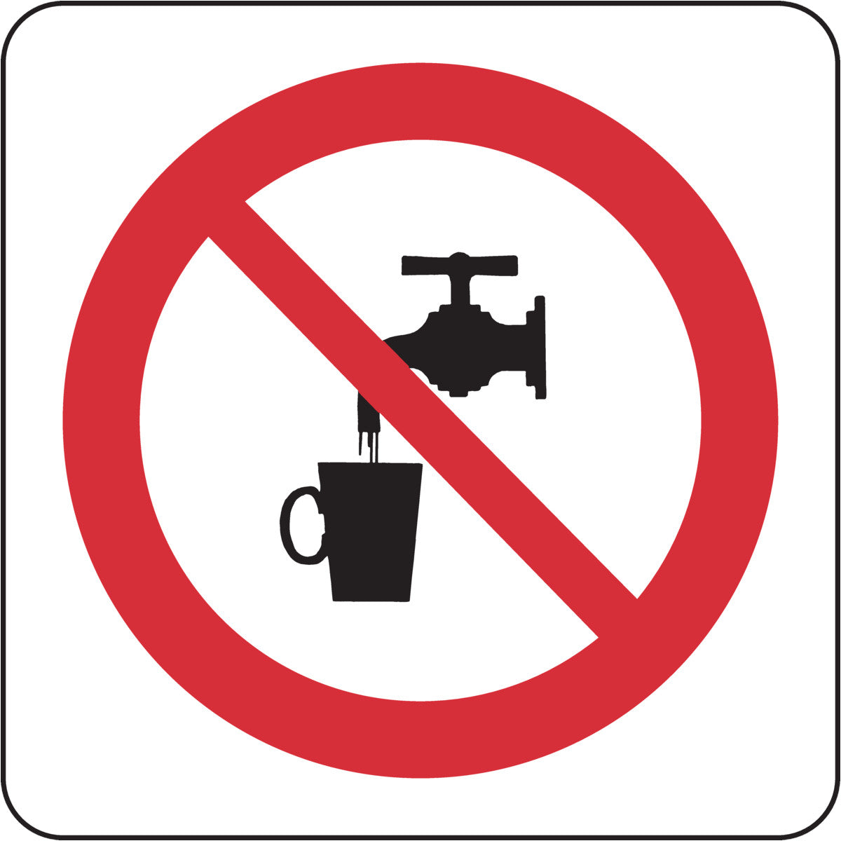 B302 7X7 BLK/RED/WHT UNSAFE TO DR...