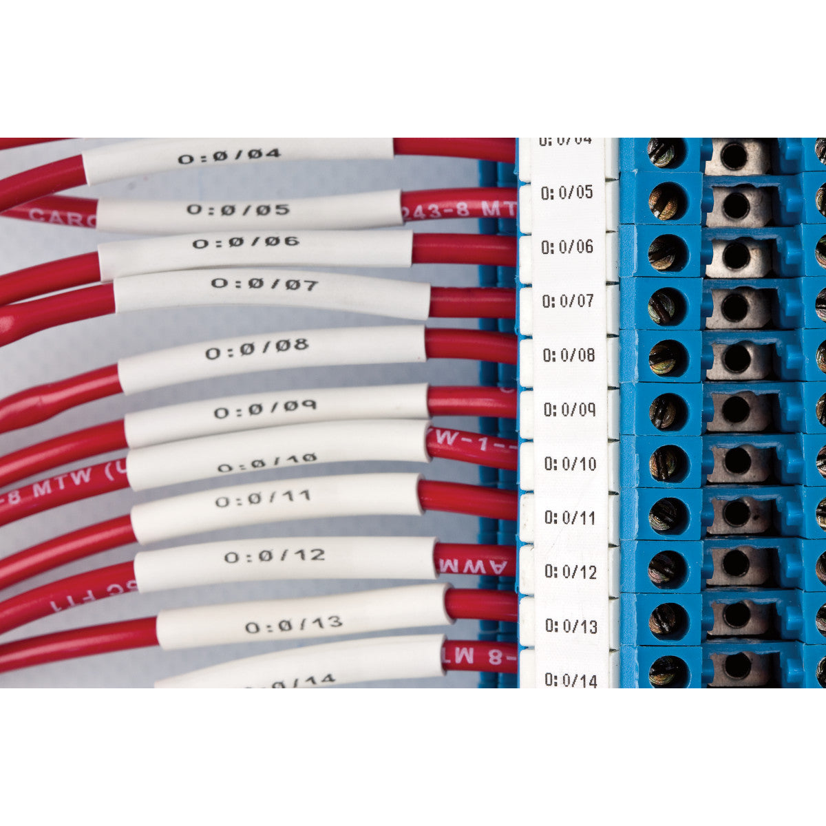 Heat-Shrink Lbls 0.125 in Dia BK/WT