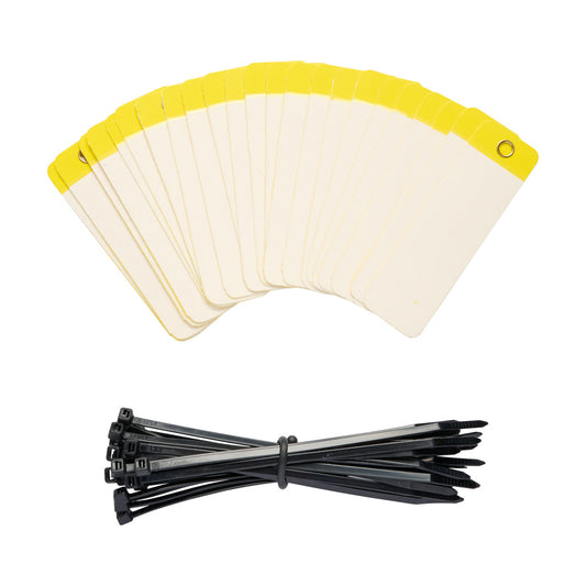 Self Lam Tags 5in H x 1.5in W YL 25/PK
