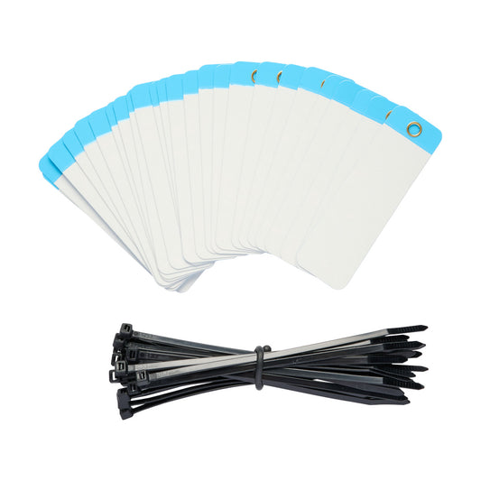 Self Lam Tags 5in H x 1.5in W Blue 25/PK