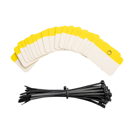 Self Lam Tags 2in H x 3in W Yellow 25/PK